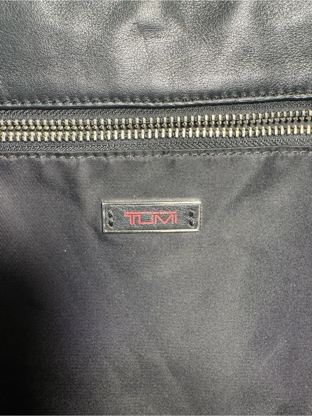 Tumi Work Travel Shoulder Tote Bag- Nylon Leather Trim - EUC Black